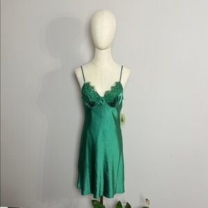 Urban Outfitters Teal Lace Chemise